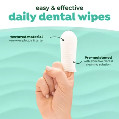 Product TropiClean Fresh Breath Finger Dental Wipes, 50 Count