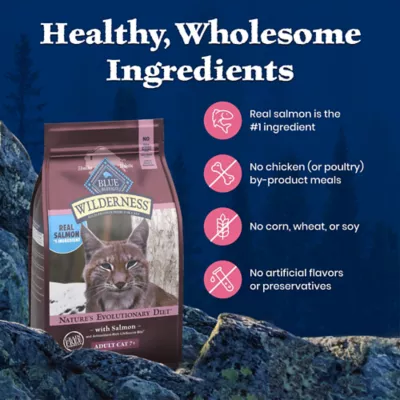 Blue Buffalo Wilderness Adult 7+ Dry Cat Food - Grain Free, Salmon - Image 6