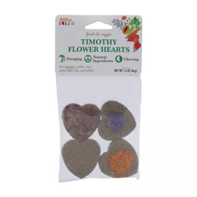 Penn Plax Fruit & Veggie Timothy Flower Hearts - Image 1