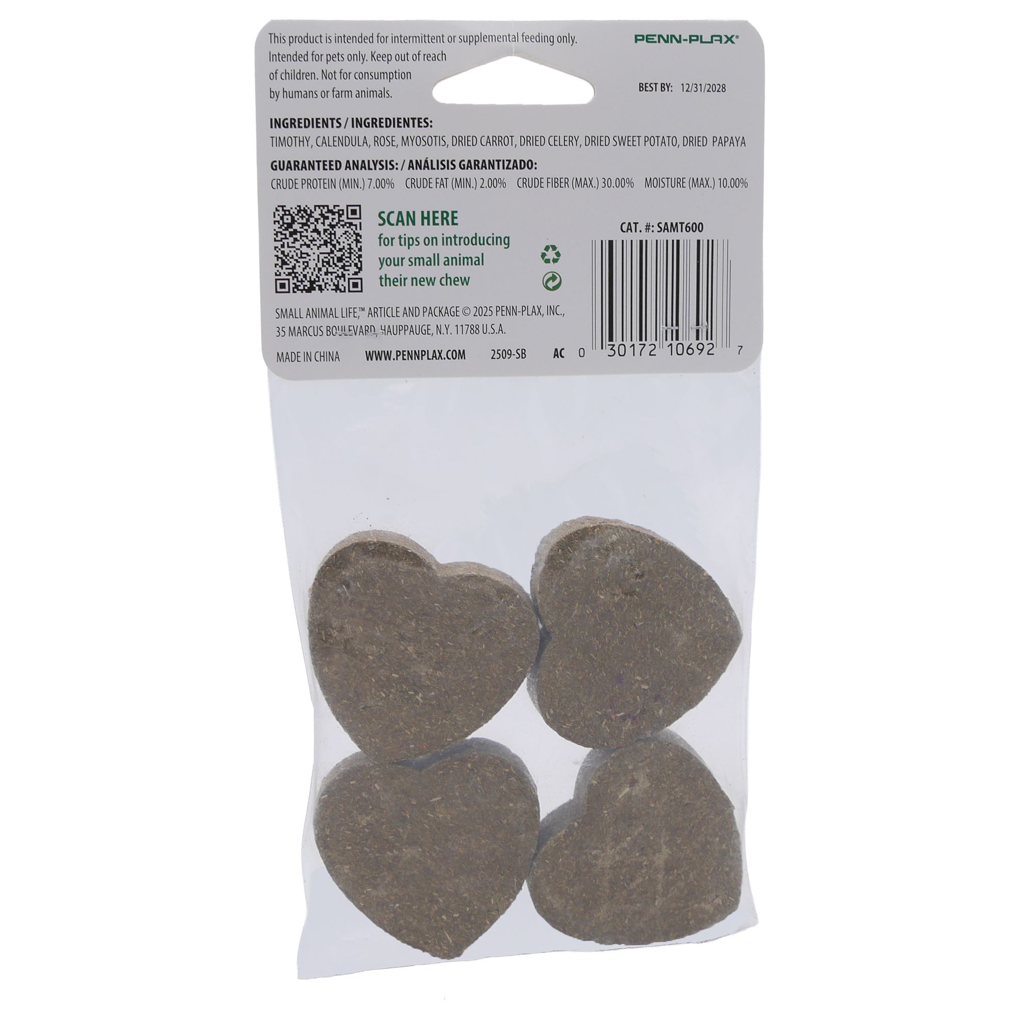 Penn Plax Fruit & Veggie Timothy Flower Hearts - thumbnail 2