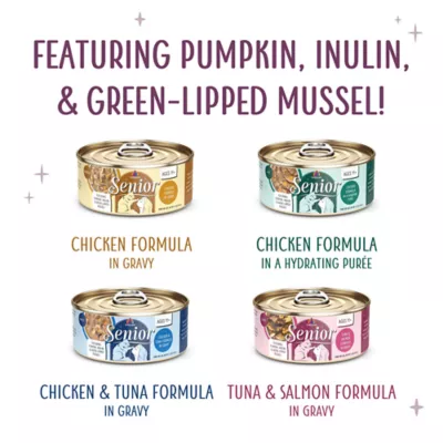 Weruva Timeless Tails Senior Grain Free 11+ Wet Cat Food, In Gravy, 12 ct Variety Pack - Image 2