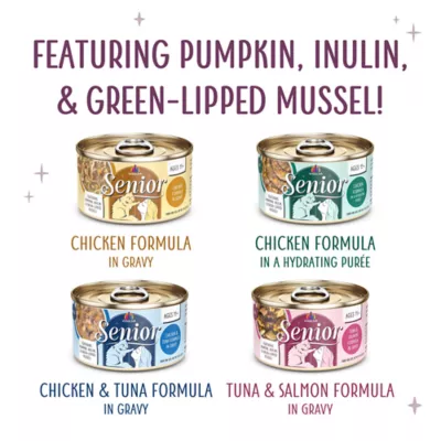 Weruva Timeless Tails Senior Grain Free 11+ Wet Cat Food, In Gravy, 12 ct Variety Pack - Image 2