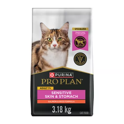 Purina Pro Plan Specialized Senior Sensitive Skin & Stomach Salmon & Rice Formula Dry Cat Food - Image 1
