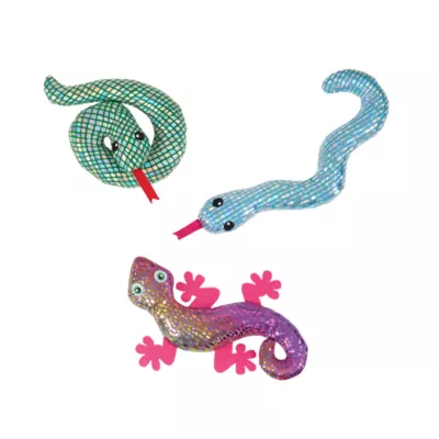 Whisker City® Plush Snakes Lizzard Cat Toys 3-Pack - Image 1