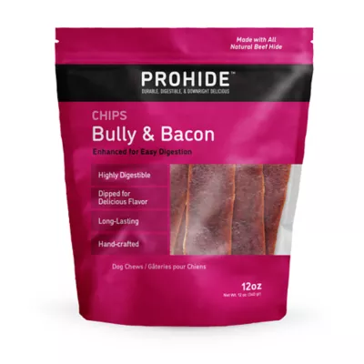 ProHide Adult Dog Chews - Bully Bacon Chips 12 oz - Image 1