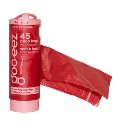 Product Goo-eez Dog Poop Bags With Dispenser - Cherry Pop Scent, 45 count