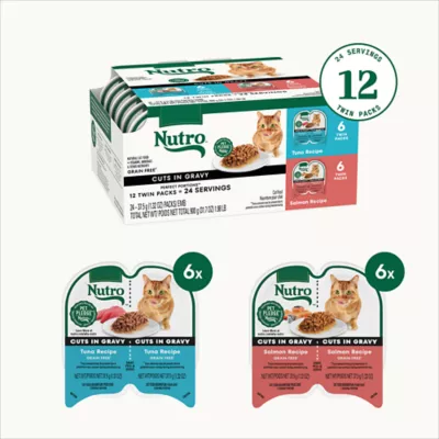 Nutro Perfect Portions Adult Cat Wet Food - Grain Free, Cuts in Gravy, Variety Pack, 12 Ct - Image 2