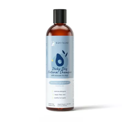 kin + kind Natural Shampoo For Itchy Dogs, Grapefruit Scented Allergen Remover- 12 Oz - Image 1
