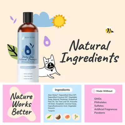 kin + kind Natural Shampoo For Itchy Dogs, Grapefruit Scented Allergen Remover- 12 Oz - Image 5