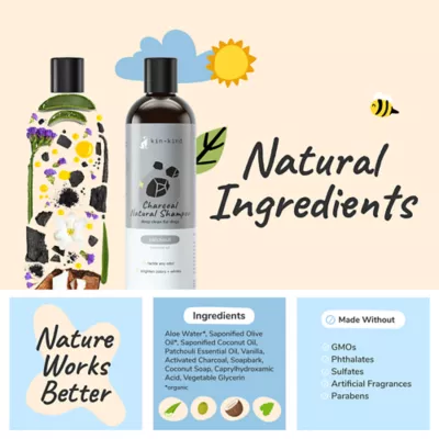 kin + kind Natural Charcoal Shampoo, Deep Clean For Dogs, Patchouli Scented- 12 Oz - Image 5