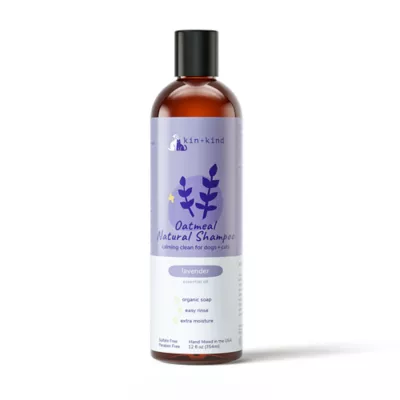 kin + kind Natural Shampoo W/ Oatmeal, Calming Clean For Cats & Dogs, Lavender Scent- 12 Oz - Image 1