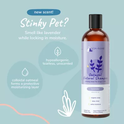kin + kind Natural Shampoo W/ Oatmeal, Calming Clean For Cats & Dogs, Lavender Scent- 12 Oz - Image 3