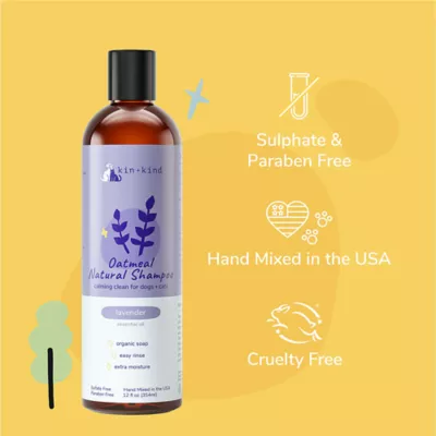 kin + kind Natural Shampoo W/ Oatmeal, Calming Clean For Cats & Dogs, Lavender Scent- 12 Oz - Image 4