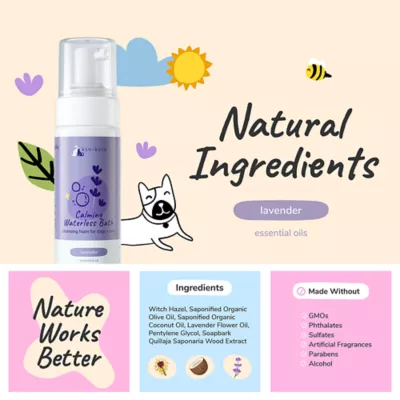 kin + kind Organic Calming Waterless Bath Cleansing Foam For Dogs & Cats, Lavender Scent- 8 Oz - Image 4