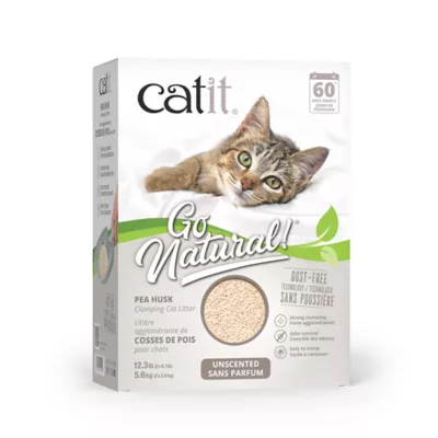 Catit Go Natural Pea Husk Clumping Cat Litter Unscented - Image 1