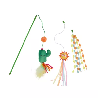 Whisker City® Cactus Teaser Cat Toy 3-Pack - Image 1