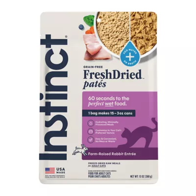 Instinct® Fresh Dried Pates Freeze-Dried Rabbit Adult Cat Food - Image 1