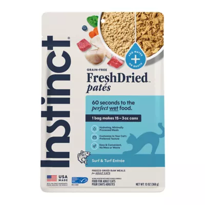 Instinct® Fresh Dried Pates Freeze-Dried Surf & Turf Adult Cat Food - Image 1