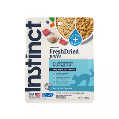 Instinct® Fresh Dried Pates Freeze-Dried Surf & Turf Adult Cat Food - Image 1