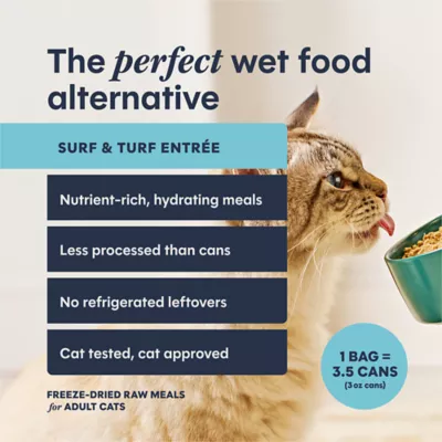 Instinct® Fresh Dried Pates Freeze-Dried Surf & Turf Adult Cat Food - Image 2