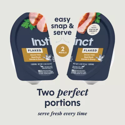 Instinct® Flaked Split Cup Wet Cat Food - in Gravy, Natural, Grain Free, Duck, 2.6 OZ - Image 3