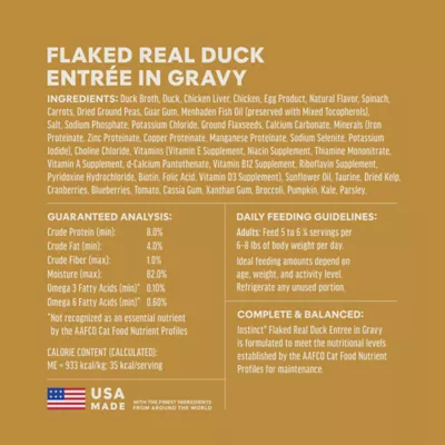 Instinct® Flaked Split Cup Wet Cat Food - in Gravy, Natural, Grain Free, Duck, 2.6 OZ - Image 7
