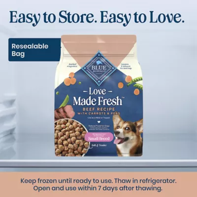 Blue Buffalo Love Made Fresh Small Breed Adult Fresh Dog Food - Beef Cooked Meatball - Image 5