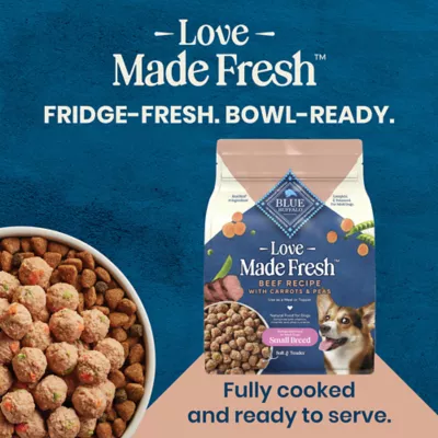 Blue Buffalo Love Made Fresh Small Breed Adult Fresh Dog Food - Beef Cooked Meatball - Image 9