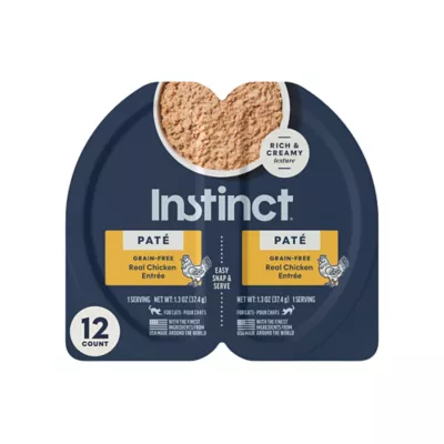 Instinct - Split Cup Wet Cat Food, Pate, Grain-Free Chicken, Multipack, 12 Count - Image 1