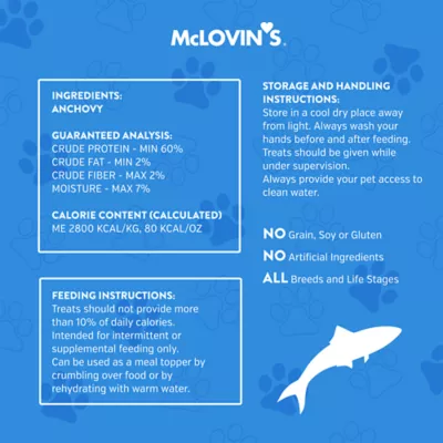 McLovin's Pet® Premium Cat Treats - Freeze-Dried Raw, Anchovy - Image 3