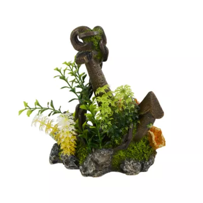 Top Fin® Anchor & Faux Plants Aquarium Ornament - Image 3