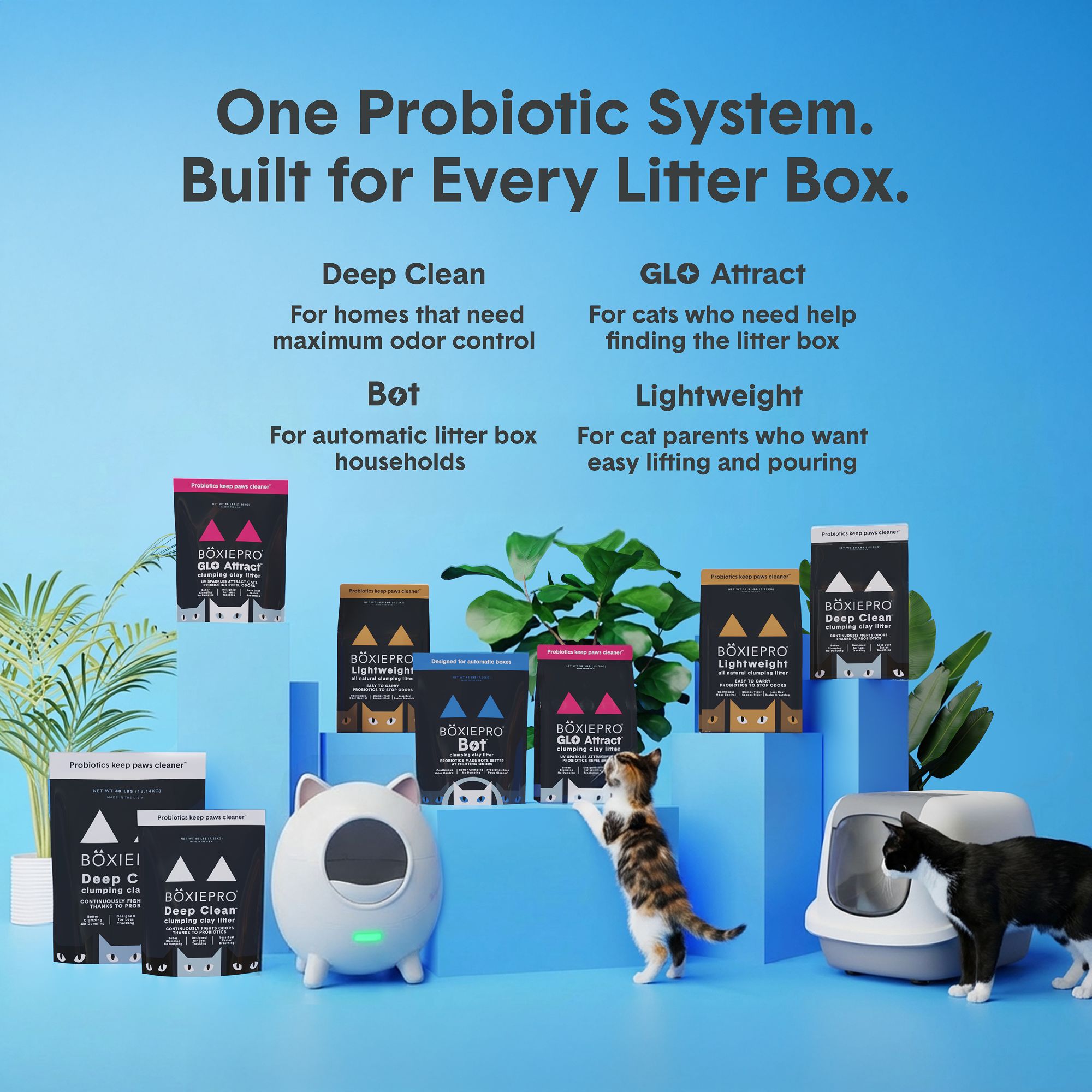 BoxiePro® Bot&trade; Clay Cat Litter - Unscented, Clumping - thumbnail 7