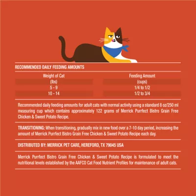 Merrick Purrfect Bistro Adult Cat Dry Food - Grain Free, Savory Chicken & Sweet Potato - Image 5