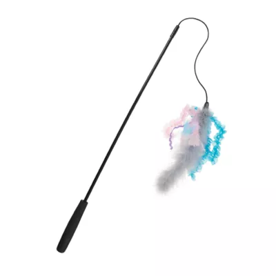 Whisker City® Teaser With Ribbons and Feathers Cat Toys - Image 1