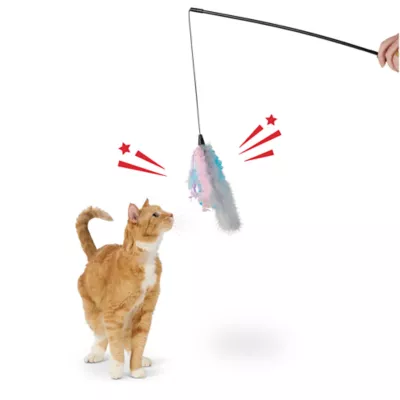 Whisker City® Teaser With Ribbons and Feathers Cat Toys - Image 3