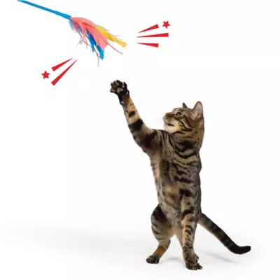Whisker City® Teaser With Feathers Cat Toys - Image 3