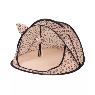 Whisker City® Leopard Print Tent Cat Tent - Image 1