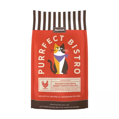 Merrick Purrfect Bistro Adult Cat Dry Food - Grain Free, Savory Chicken & Sweet Potato - Image 1