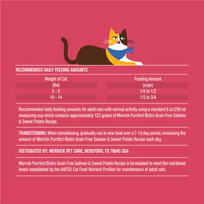 Merrick Purrfect Bistro Adult Cat Dry Food - Grain Free, Salmon & Sweet Potato - Image 5