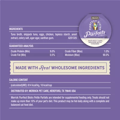 Merrick Purrfect Bistro Petite Parfaits Adult Cat Food Toppers - In Glaze, 6 Ct, 6.3 Oz - Image 7