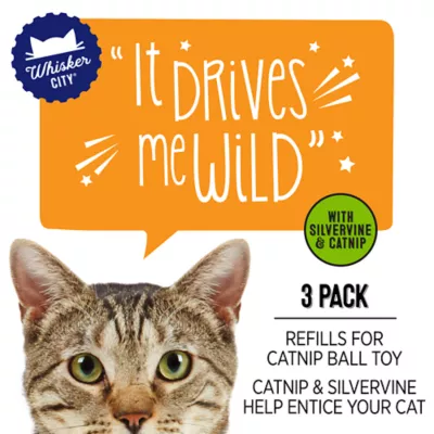 Whisker City® Catnip Ball Refill Cat Toys 3-Pack - Image 2