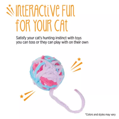Whisker City® Yarn Ball Assorted Cat Toys - Image 4