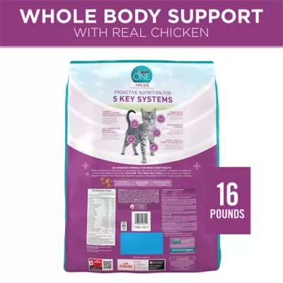 Purina® ONE® +Plus Whole Body Support Adult Cat Dry Food - Chicken - Image 2