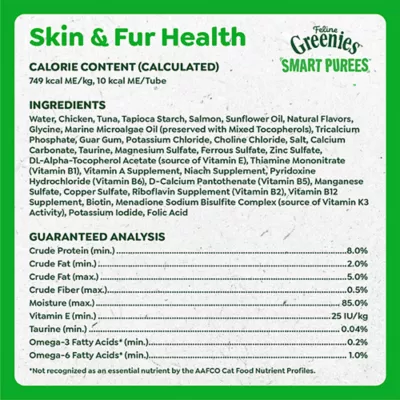 Greenies™ Smart Purees™ Cat Treat - Skin & Fur Health, 4 Ct, 1.97 Oz - Image 7