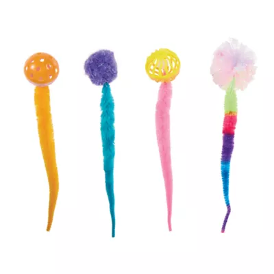 Whisker City® Plush Toy Ball With Tail 4-Pack - Image 1