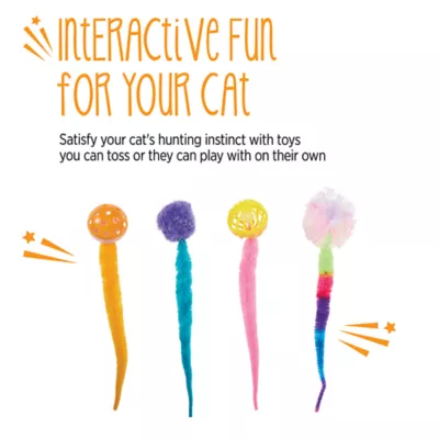 Whisker City® Plush Toy Ball With Tail 4-Pack - Image 4