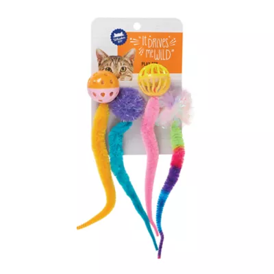 Whisker City® Plush Toy Ball With Tail 4-Pack - Image 5