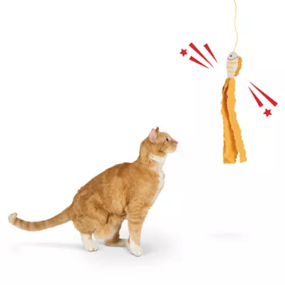 Whisker City® Yellow Ribbon Fish Teaser Attachment Cat Toys (Teaser Wand Sold Separately) - Image 3