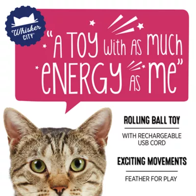 Whisker City® Electronic Ball With Tail Cat Toys - Image 2