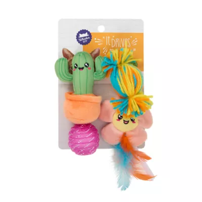 Whisker City® Cactus Flower Cat Toys 4-Pack - Image 2